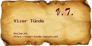 Vizer Tünde névjegykártya